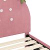 vidaXL Estrutura de Cama Infantil com Cabeceira Rosa 80 x 200 cm