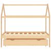 vidaXL Estrutura de cama para crian&ccedil;as c/ gaveta 80x160cm pinho maci&ccedil;o