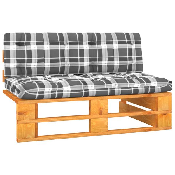 vidaXL Sofá de centro paletes p/ jardim pinho impregnado castanho-mel