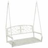vidaXL Banco de Balan&ccedil;o A&ccedil;o 110,5 x 59 x 55 cm Branco Antigo