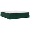 vidaXL Estrutura de cama otomana com colch&atilde;o 180x200 cm verde escuro