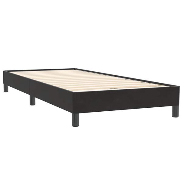 vidaXL Cama com molas/colchão 80x220 cm veludo preto