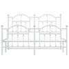 vidaXL Estrutura de cama com cabeceira e p&eacute;s 140x190 cm metal branco