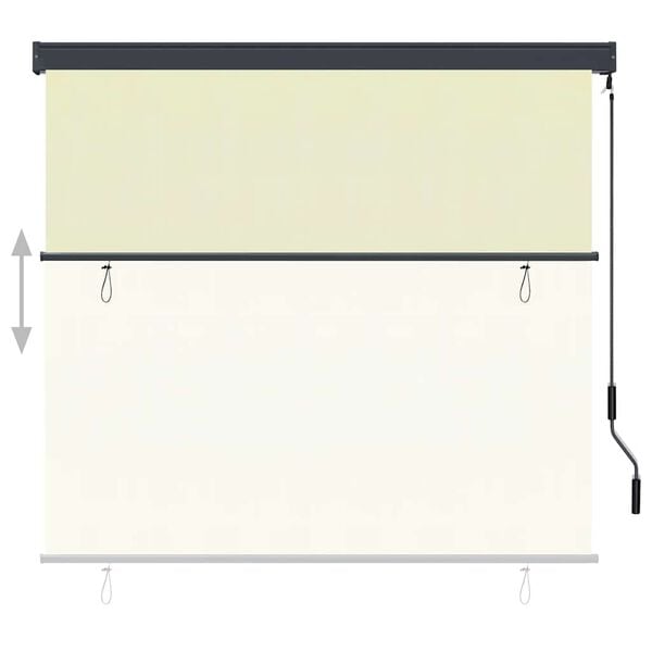 vidaXL Estore de rolo para exterior 170x250 cm creme