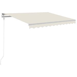 vidaXL Toldo retr&aacute;til autom&aacute;tico 300x250 cm cor creme