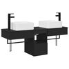 vidaXL Conjunto de Arm&aacute;rios para Banheiro 3 unid. Preto