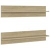vidaXL Estantes de parede 2pcs 80x11,5x18 cm contrapl. carvalho sonoma