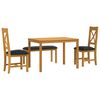 vidaXL Conjunto de sala de jantar 4 unid. Preto