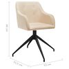 vidaXL Cadeiras de jantar girat&oacute;rias 2 pcs tecido cor creme