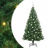 vidaXL &Aacute;rvore de Natal Artificial Verde 180 cm PVC, A&ccedil;o e Pl&aacute;stico
