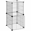 vidaXL Gaiola p/ animais de 8 pain&eacute;is c/ porta 35x35x70 cm a&ccedil;o preto
