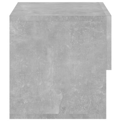 vidaXL Mesa de cabeceira montagem na parede cinzento cimento