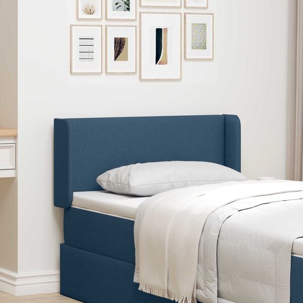 vidaXL Orelha de Cabeceira Azul 40,5 x 40,5 x 4 cm tecido