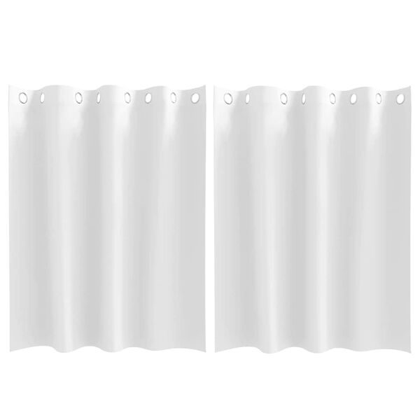 vidaXL Cortinas Blackout com Argolas 2 pcs Branco Puro 140 x 140 cm