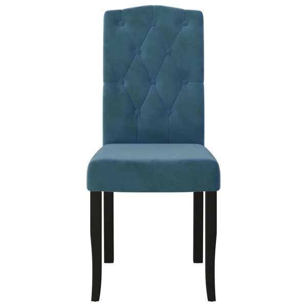 vidaXL Cadeiras de jantar 4 pcs veludo azul