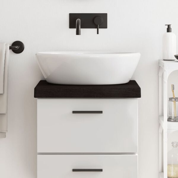 vidaXL Bancada p/ WC 40x30x(2-6)cm madeira tratada maciça castanho