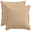 vidaXL Almofada 2 unid. HOUTEN Creme 35 x 35 cm Linho Sint&eacute;tico