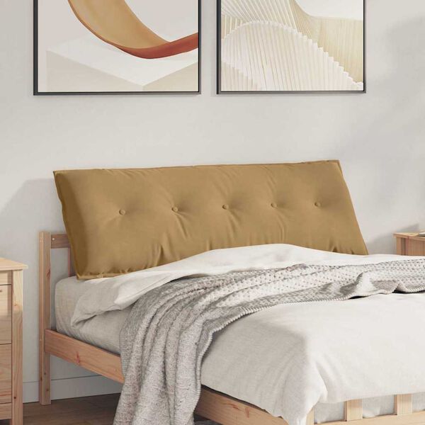 vidaXL Travesseiro para Costas Castanho 140 x 50 cm