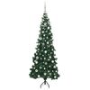 vidaXL &Aacute;rvore de Natal artificial de canto Verde 210 cm PVC e Metal