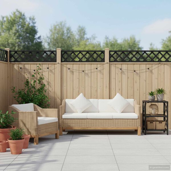 vidaXL 2 pcs conjunto de sofás com almofadões vime natural