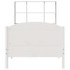 vidaXL Cama com estante sem colch&atilde;o 90x200 cm pinho maci&ccedil;o branco