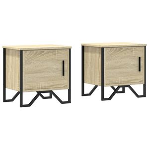 vidaXL Mesas-de-cabeceira 2 pcs 40x30x40 cm aglomerado carvalho sonoma