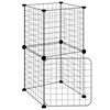 vidaXL Gaiola p/ animais de 8 pain&eacute;is c/ porta 35x35x70 cm a&ccedil;o preto