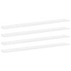 vidaXL Prateleiras de parede 4 pcs 115x9x3 cm branco brilhante