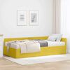vidaXL Estrutura de Cama de Canto com Colch&atilde;o 2 pcs Amarelo Veludo