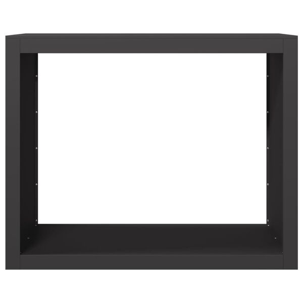 vidaXL Suporte para lenha 100x40x80 cm a&ccedil;o preto
