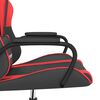 vidaXL Cadeira de gaming couro artificial preto e vermelho