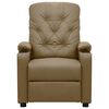vidaXL Poltrona massagens reclin&aacute;vel el&eacute;trica couro artif. cappuccino