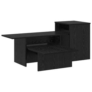 vidaXL Aparador Carvalho Preto 91,5 x 35 x 38,5 cm