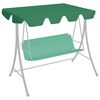 vidaXL Toldo suplente p/ baloiço de jardim 150/130x105/70 cm verde