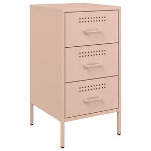 vidaXL Mesa de cabeceira 36x39x68 cm a&ccedil;o rosa