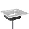 vidaXL Lava-lou&ccedil;a cozinha + escorredor 600x600x155mm a&ccedil;o inox prateado