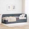 vidaXL Estrutura de Cama de Canto Cinza Escuro 80 x 200 cm Veludo