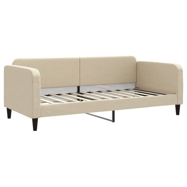 vidaXL Sof&aacute;-cama com gavet&atilde;o e gavetas 90x200 cm tecido cor creme