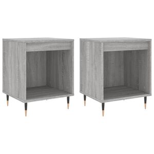 vidaXL Mesas de cabeceira 2 pcs derivados de madeira cinzento sonoma