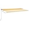 vidaXL Toldo automático independente 600x350 cm amarelo e branco