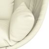 vidaXL Cadeira em forma de ovo suspensa com suporte tecido/a&ccedil;o bege