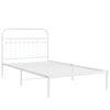vidaXL Estrutura de cama em metal com cabeceira 107x203 cm branco
