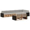 vidaXL Conjunto de Sof&aacute;s para Exterior 8 pcs Natural e Cinzento-Claro