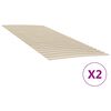 vidaXL Substitui&ccedil;&atilde;o de ripas de cama com 48 ripas, 2 pe&ccedil;as, 100x200 cm