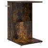 vidaXL Mesa Lateral com roda Carvalho Defumado 40 x 35 x 60 cm