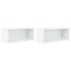 vidaXL Suporte para CDs 2 unid. Branco 40 x 17 x 17 cm