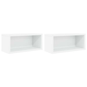 vidaXL Suporte para CDs 2 unid. Branco 40 x 17 x 17 cm