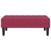 vidaXL banco com almofada Vinho Vermelho 113 x 57 x 39 cm Veludo