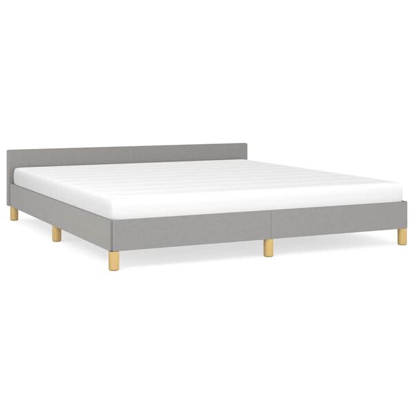 vidaXL Estrutura de cama sem colch&atilde;o 180x200 cm tecido cinzento-claro