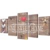 vidaXL Pol&iacute;ptico design "Home sweet home" 100 x 50
